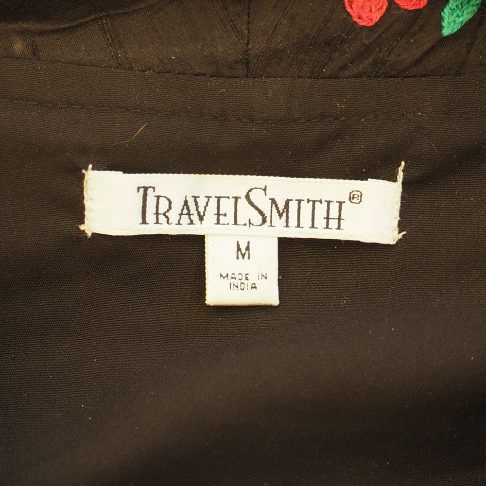 TravelSmith Silk Floral Embroidered Duster Jacket Women’s Size M boho folk rich - Picture 6 of 9